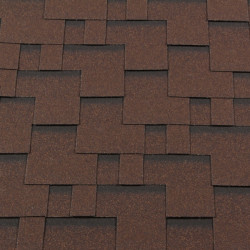 Гибкая черепица RoofShield  Классик модерн (коричневый с оттенением)